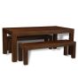 Mango Wood 180cm Dining Table & 2 Benches