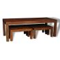Dakota 220cm Dining Table & 4 Small Benches