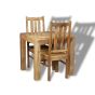 Light Dakota 80cm Dining Table & 2 Dakota Chairs