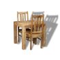 Light Mango Wood 80cm Dining Table & 2 Mango Wood Chairs