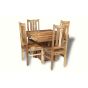Light Mango WOod 90cm Cube Dining Table & 4 Mango Wood Chairs