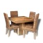 Light Dakota 90cm Cube Dining Table & 4 Havana Chairs 