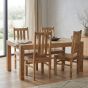 Dakota Light 160cm Dining Table & 4 Dakota Chairs - In Stock
