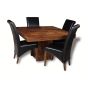 Dakota Cube Dining Table and 4 Rollback Chairs