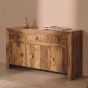 Light Dakota Mango Wood 140cm 3 Cupboard Sideboard - In Stock