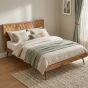 Geo Light Mango Wood Bed Frame (4 Sizes) - In Stock