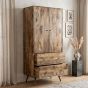 SOLID MANGO WOOD WARDROBE 