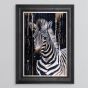 Golden Zebra Framed Art - In Stock