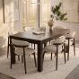 Mango Walnut 180cm Dining Table & Scandi Oak Leg Chairs (4 Colours) - In Stock