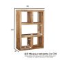 Light Mango Wood Open Bookcase