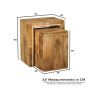 Mango Wood Cube Nest - In Stock