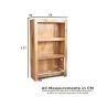 Light Mango Wood 77cm Shelves and Rattan Wicker Baskets - Due 5th May