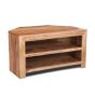 Light Mango Wood Corner TV Stand