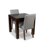 80cm Mango Wood Dining Table & 2 Milan Fabric Chair