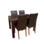 Mango Wood 120cm Dining Table & 4 Barcelona Dining Chairs