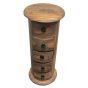 Jali Natural 5 Drawer Slim Drum