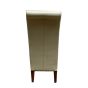 Cream Leather Rollback Dining Chair