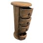 Jali Natural 5 Drawer Slim Drum