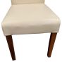 Ex Display Cream Leather Rollback Dining Chair