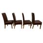 Set of 4 Antique Brown Leather Madrid Dining Chair (T45)