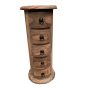 Jali Natural 5 Drawer Slim Drum
