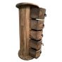 Jali Natural 5 Drawer Slim Drum