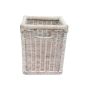 Ex Display White Rattan Basket (T8)