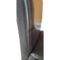 Black Leather Rollback Dining Chair