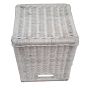 Ex Display White Rattan Basket (T8)