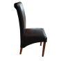 Black Leather Rollback Dining Chair