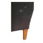 Black Leather Rollback Dining Chair