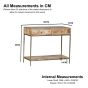 INDG16 - Industrial Gold 100CM Console Table