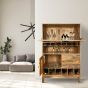 Inset Light Mango 85cm Drinks Cabinet - In Stock