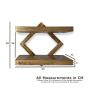 Inset Light Mango 60cm Shelf - In Stock