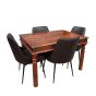 Jali 120cm Dining Table & 4 Henley Faux Leather Dining Chairs