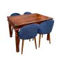 Jali 120cm Dining Table & 4 Zena Dining Chairs