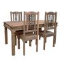Jali Mango - Natural 160cm Dining Table & 4 Jali Dining Chairs - Due 27th April 