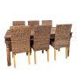 Jali Natural 180cm Dining Table & 6 Rattan Dining Chairs