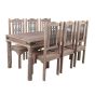 Jali Mango - Natural 180cm Dining Set & 6 Solid Jali Dining Chairs