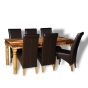 Large Jali Light Dining Table & 6 Rollback Chairs