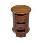 Jali Mango - Honey 3 Drawer Drum - In Stock