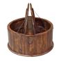 Jali Mango - Honey Round Trunk Coffee Table - In Stock 