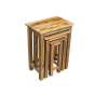 Jali Mango - Light - Tall Nest of Tables