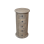 Jali Mango - Natural 5 Drawer Large Drum