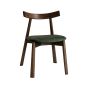 Japandi Green Velvet Oak Dining Chair (Dark Leg) - Due 30th September