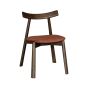 Japandi Rust Orange Velvet Oak Dining Chair (Dark Leg) - Due 30th September