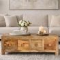 Light Dakota Mango Wood 122cm Trunk Coffee Table