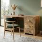 Light Dakota Mango Wood 160cm Office Desk - In Stock