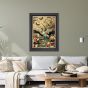 Oriental Framed Art - Crane & Koi - In Stock