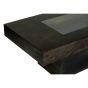Mango Wood Walnut 115cm Glass Topped Coffee Table